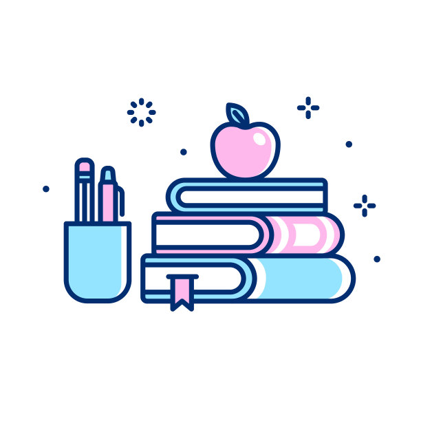 卡通学校用品图标图片下载