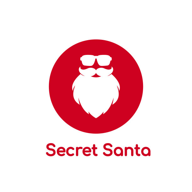 秘密圣诞老人的海报。圣诞老人的脸剪影与胡子和时髦的太阳眼镜在白色的背景。图片下载