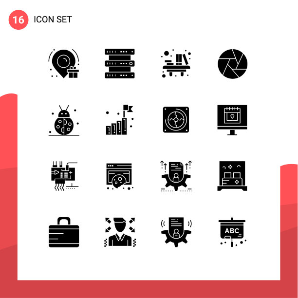 为甲虫虫设置16个实体符号图片下载