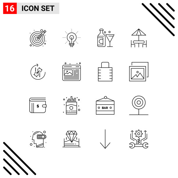 设置16个商业大纲包的谜题图片下载