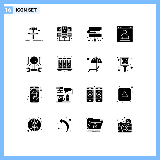 象形文字设置了16个简单的立体字形图片下载