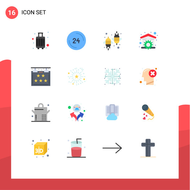 16种适用于网络和移动的通用平面颜色图片下载