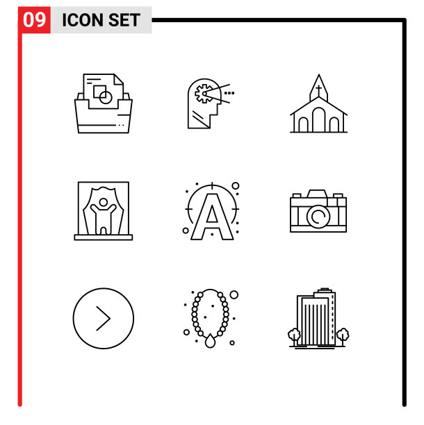 9 .用户界面轮廓包现代标识和图片下载