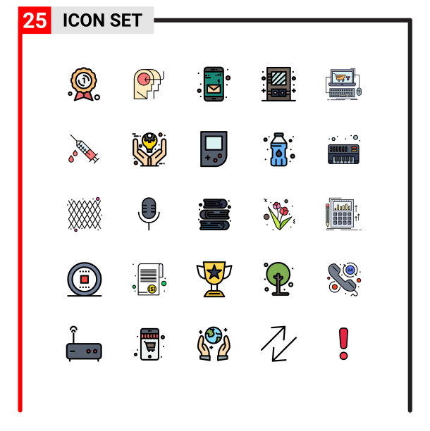 25填充线平面颜色的网站概念图片下载