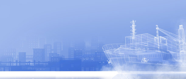 物流和运输的货轮行业和进出口概念和蓝色城市背景-插图图片下载