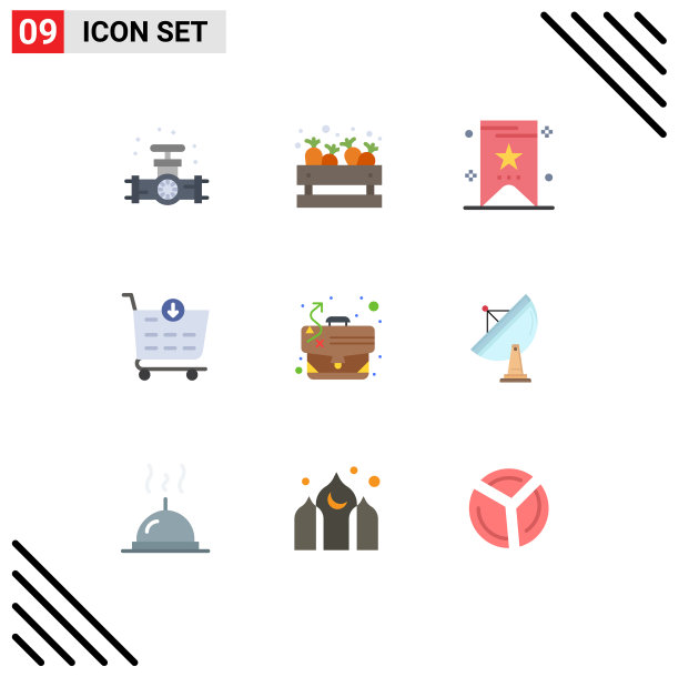 9种适用于网络和移动的通用平面颜色图片下载