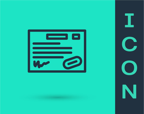 黑线质保证书模板图标图片下载