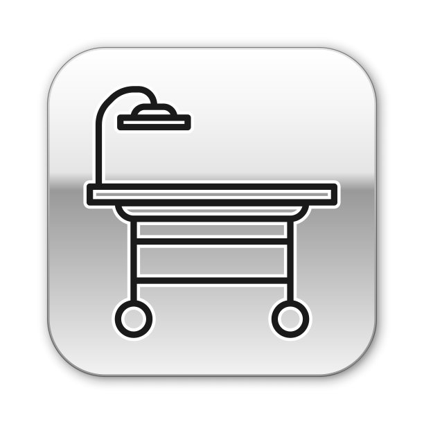 黑线操作台图标隔离在白色上图片下载