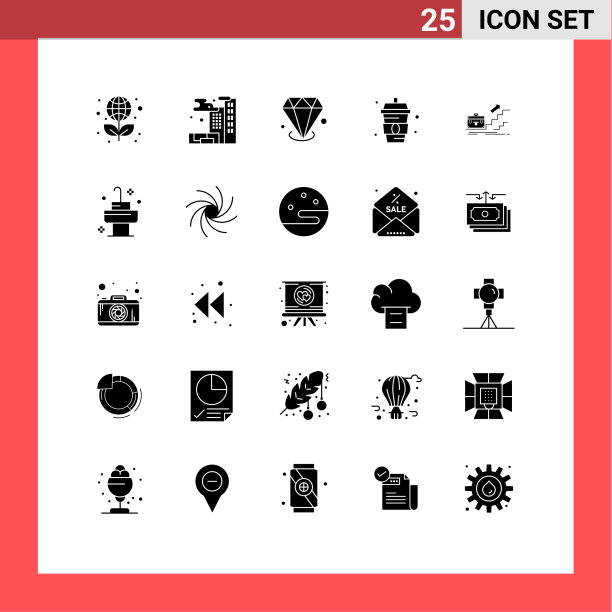 为职业生涯设置25个商业固定符号包图片下载