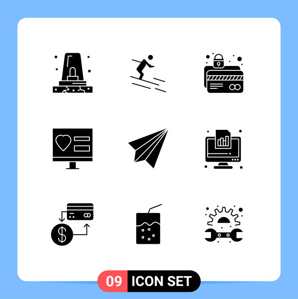 现代集9个立体字形和符号等图片下载