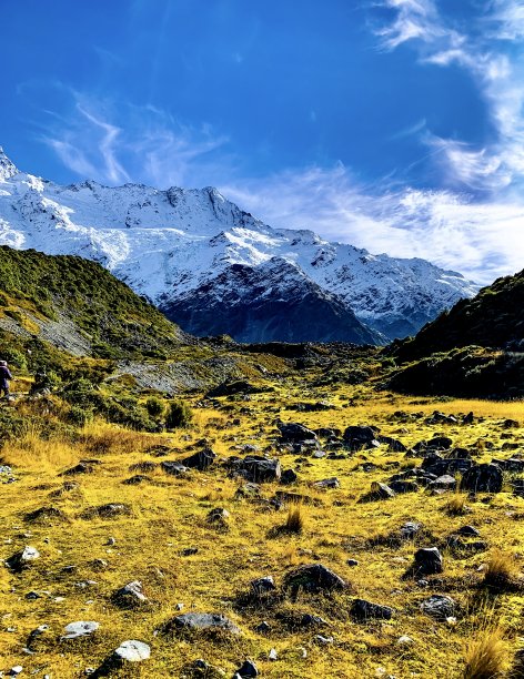前往新西兰库克山基亚角的途中拍摄的风景照片图片下载