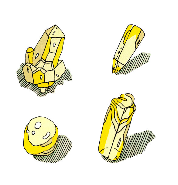 四套黄色水晶图片下载