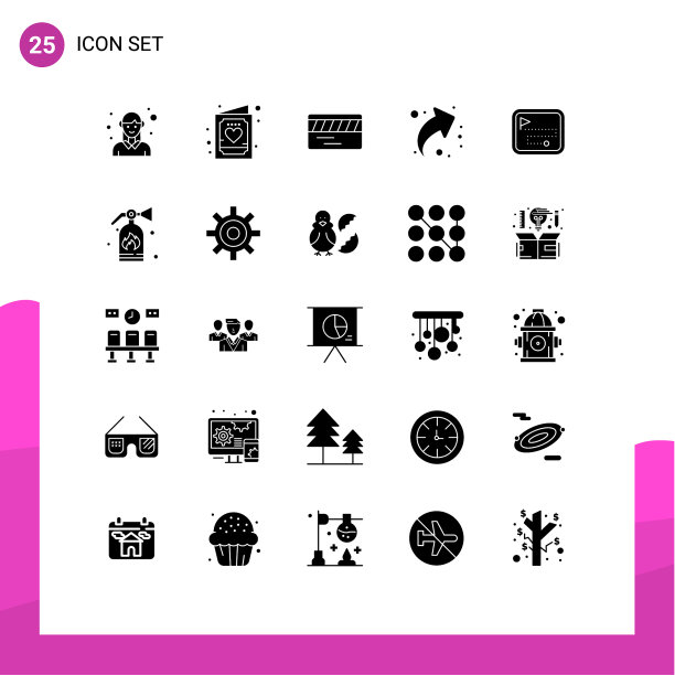 股票图标包25行符号和符号图片下载