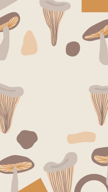 秋天抽象矢量画。中世纪现代波西米亚风格的创作图片下载