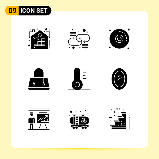 设置9个现代UI图标符号标志图片下载