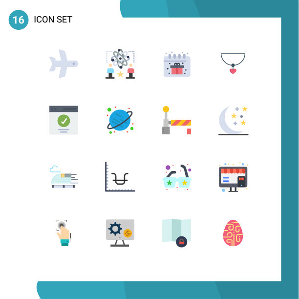 股票图标包16行符号和符号图片下载