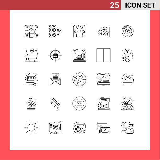 25线概念为网站移动和应用程序图片下载