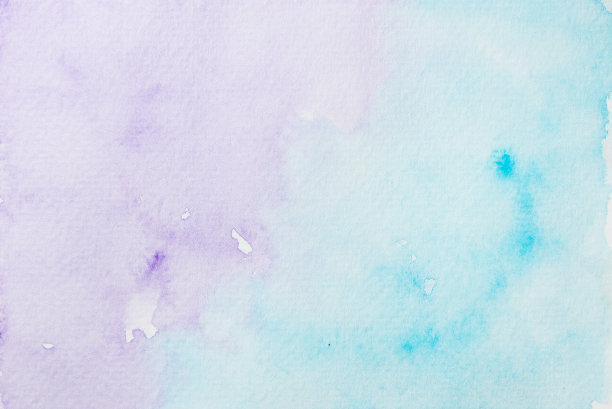 手工绘制的紫色和蓝色水彩阴影在纸的背景。图片下载