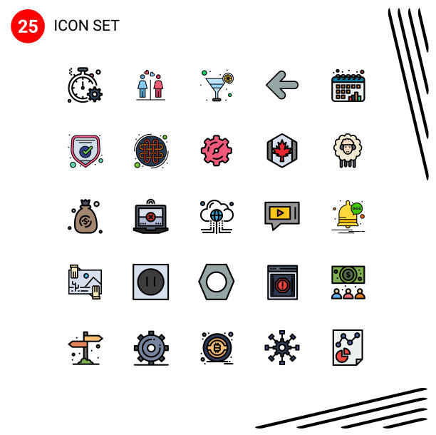 通用图标符号组25现代填充图片下载