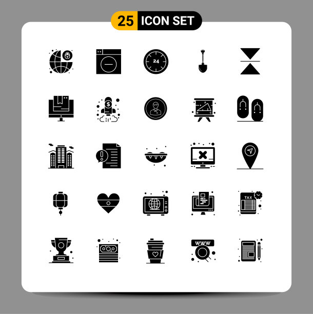 为挖掘工具设置25个实体符号图片下载