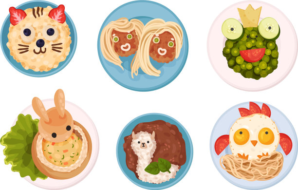 早餐装着幼稚的食物图片下载