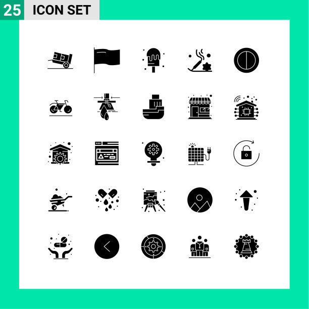 包25个创造性固体符号移动图片下载