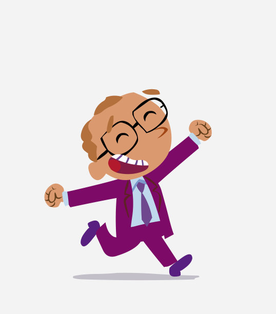 卡通人物的经营非常欢快图片下载