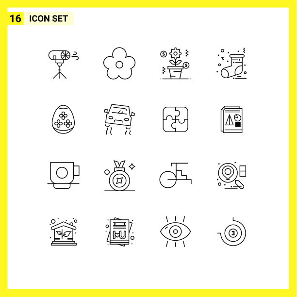 现代集16轮廓象形假日图片下载