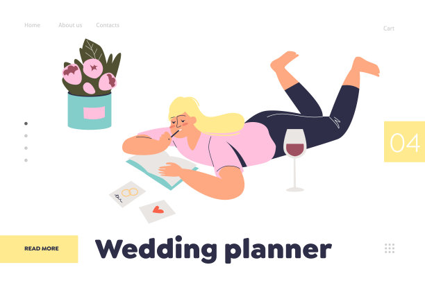 婚礼策划，仪式管理，准备和组织登陆页面图片下载