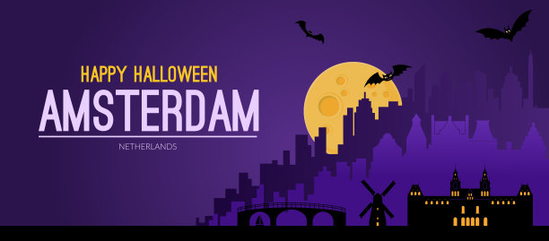 荷兰阿姆斯特丹万圣节背景图片下载