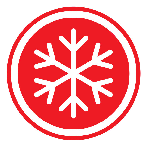 冰雪冬季图标，危险冰片标志，风险预警矢量插图，小心谨慎符号图片下载