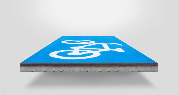 自行车道的横截面图像。图片下载