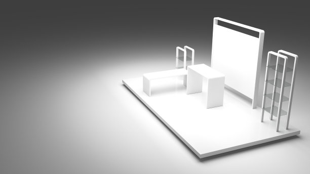 空白展位，空间插画拷贝，原创设计3d效实图图片下载