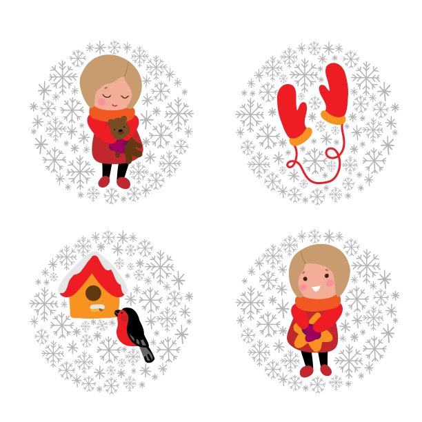 冬季设四装饰架图片下载