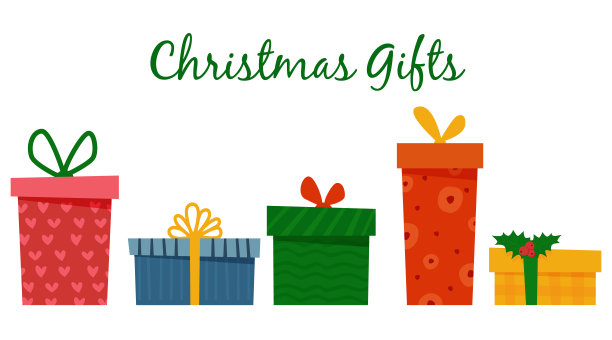 矢量不同的圣诞礼盒。平面设计。图片下载