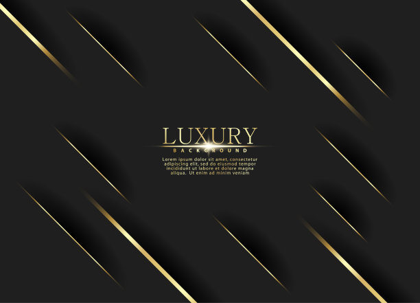 优质的背景。抽象的豪华模式。金色闪光条纹背景。抽象的金色线条纹理。黑色模式矢量插图。图片下载