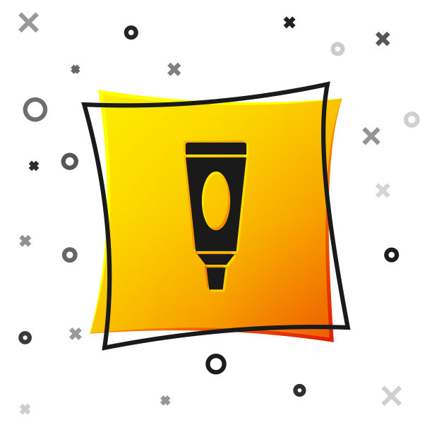 黑色乳霜或乳液化妆品管图标孤立图片下载