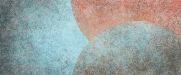 水彩垃圾背景在几何圈绿松石和橙色的阴影图片下载