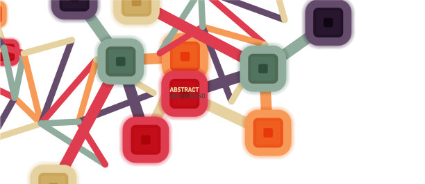 抽象的正方形网点连接方式图片下载