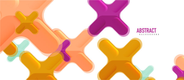 光滑的多色塑料风格交叉图片下载