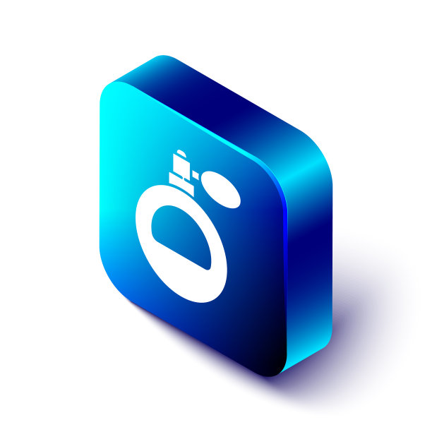 等距香水图标孤立在白色图片下载