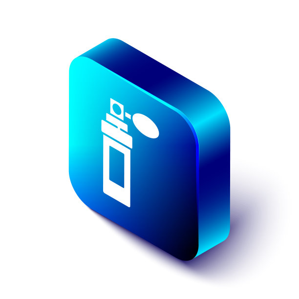 等距香水图标孤立在白色图片下载