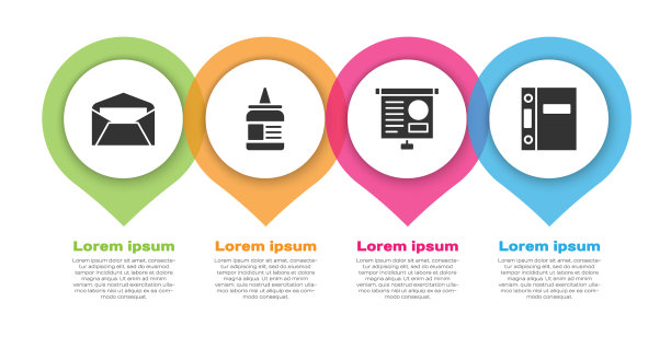 用图表和胶水将信封粘在黑板上图片下载