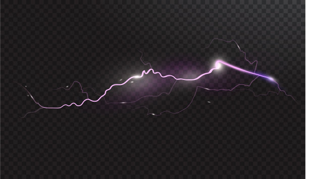 真实的闪电、雷暴和图片下载