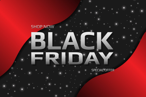 黑色星期五促销标语。黑色星期五红色金属和节日销售横幅模板。图片下载