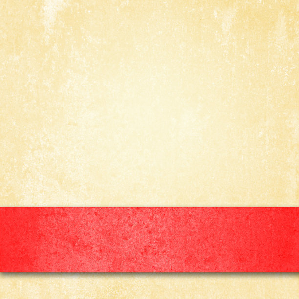 黄色的金色背景与红色的圣诞丝带图片下载