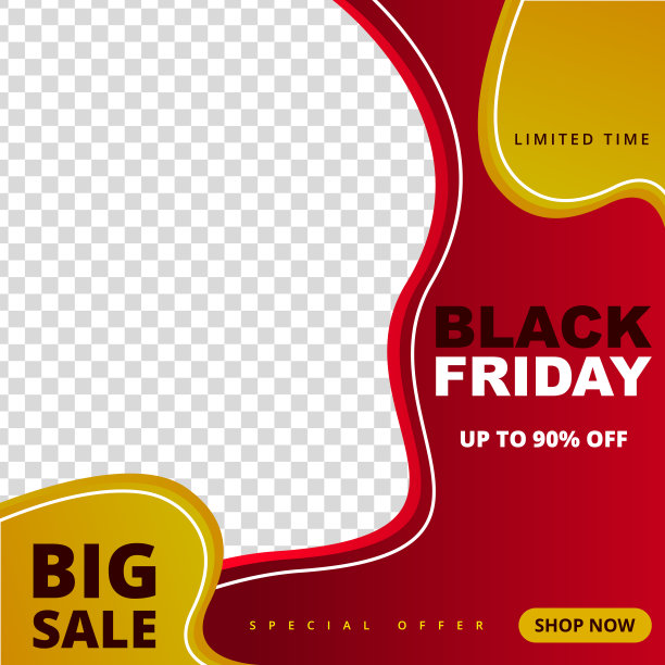 黑色星期五促销抽象横幅模板。图片下载