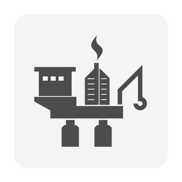 石油钻塔图标。图片下载