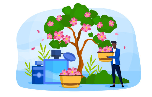 生产香水的抽象概念图片下载