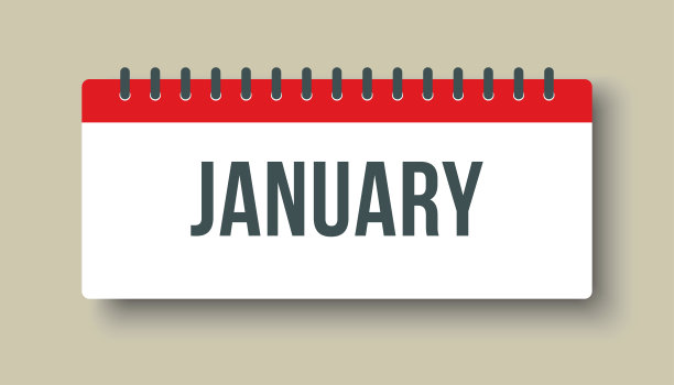 矢量图标页日日历冬季月一月图片下载